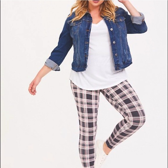 Torrid 2X Retro Plaid Premium Leggings - Picture 1 of 10
